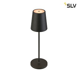 battery table lamp VINOLINA TWO IP65, black dimmable