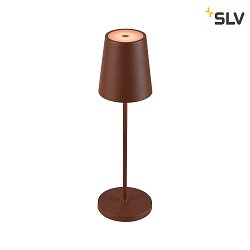 Lampada da tavolo a batteria VINOLINA TWO IP65, ruggine dimmerabile