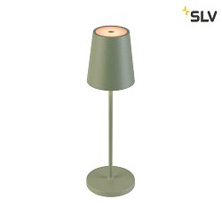 Lampada da tavolo a batteria VINOLINA TWO IP65, verde lime dimmerabile