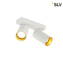 ceiling luminaire KAMI DOUBLE 2 flames GU10 IP20, gold, white