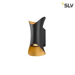 Luminaire mural dextrieur MODELA UP/DOWN haut bas, rsistant aux chocs IP65, noir mat gradable