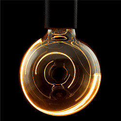 Lampe LED ILLUSION GLOBE 125 CRESCENT SLANTING - SMOKEY - PHASE G125 terne E27 6W 310lm 1900K 330 CRI 90-100 gradable