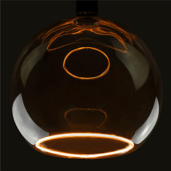 Lampe LED FLOATING GLOBE 300 - SMOKEY BLACK- PHASE terne E27 8W 350lm 1900K 330 gradable