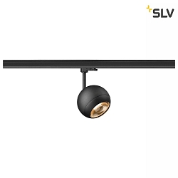 3-Phasen-Strahler LIGHT EYE  150,  15cm, GU10 QPAR111 max. 13W, kardanisch, inkl. Adapter, matt schwarz