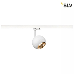 3-Phasen-Strahler LIGHT EYE  150,  15cm, GU10 QPAR111 max. 13W, kardanisch, inkl. Adapter, matt wei