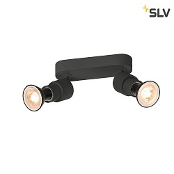 Wand- und Deckenleuchte PURI 2.0 Basic, 2x GU10 max. 6W, schwarz