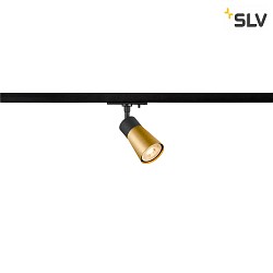 1-Phasen-Strahler PURI 2.0 CONE, GU10 max. 6W, drehbar und schwenkbar, schwarz / gold