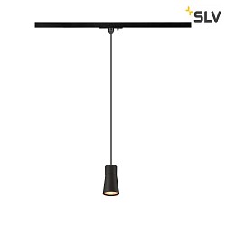 1- Luminaire  suspension monophas PURI 2.0 - CONE conique GU10 IP20, noir gradable