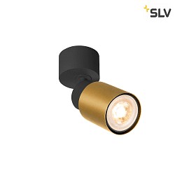 Wand- und Deckenleuchte PURI 2.0 TUBE, GU10 max. 6W , schwarz / gold
