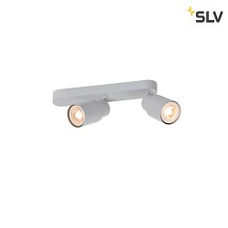 Wand- und Deckenleuchte PURI 2.0 TUBE, asymmetrisch, 2x GU10 max. 6W, grau