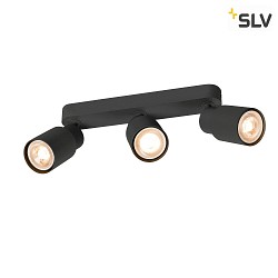 Wand- und Deckenleuchte PURI 2.0 TUBE, Long, 3x GU10 max. 6W GU10, schwarz