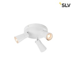 wall and ceiling luminaire PURI 2.0 - CONE 3 flames, round GU10 IP20, white dimmable