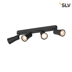 wall and ceiling luminaire PURI 2.0 - CONE 4 flames, long GU10 IP20, black dimmable
