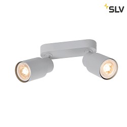 wall and ceiling luminaire PURI 2.0 - TUBE 2 flames, long GU10 IP20, grey dimmable