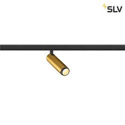 LED Niedervolt-Spot GRIP! S DALI, zylindrisch, 48V, 9.8W 3000K 29, DALI dimmbar, schwenkbar, gold / schwarz