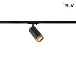 1-Phasen-Strahler GRIP! L, zylindrisch, GU10 max. 6W, drehbar und schwenkbar, schwarz / gold