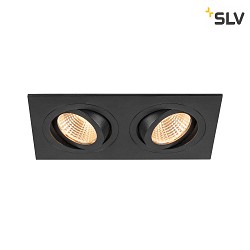 Apparecchio da incasso a soffitto NEW TRIA 155 PHASE 2-Lampadine, rigido, piazza IP20, nero dimmerabile