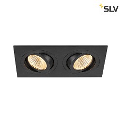 Apparecchio da incasso a soffitto NEW TRIA 155 PHASE 2-Lampadine, rigido, piazza IP20, nero dimmerabile