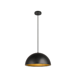 pendant luminaire FORCHINI M 40 down, half round E27 IP20, black matt dimmable