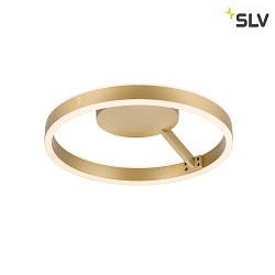 wall and ceiling luminaire ONE DALI 40CM up / down, DALI controllable, CCT Switch, ring shape IP20, brass dimmable