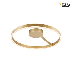 wall and ceiling luminaire ONE DALI 60CM up / down, DALI controllable, CCT Switch, ring shape IP20, brass dimmable