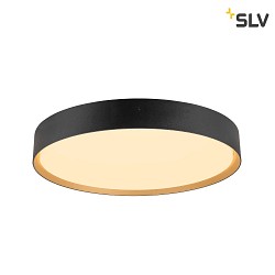 Lampada da parete e soffitto DECONA PHASE rotondo, CCT Switch IP44, oro, nero dimmerabile