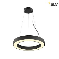 Luci a sospesione MEDO RING 60 PHASE per VDU, CCT Switch IP20, nero dimmerabile