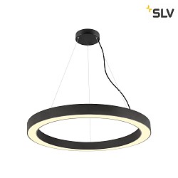 Luci a sospesione MEDO RING 90 DALI per VDU, controllabile da DALI, CCT Switch IP20, nero dimmerabile