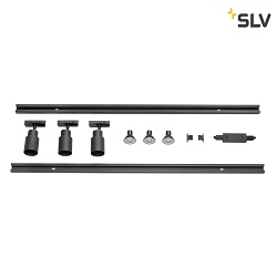 1-Projecteur monophas PURI 2.0 lot de 3 GU10 IP20, noir, laqu gradable