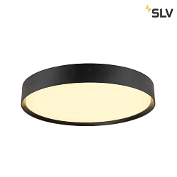 Luminaire de plafond DECONA 42 CL rond, adapt aux postes de travail avec cran IP44, noir, laqu gradable