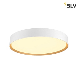 Luminaire de plafond DECONA 42 CL rond, adapt aux postes de travail avec cran IP44, or, blanche, laqu gradable