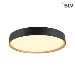 Luminaire de plafond DECONA 42 CL rond, adapt aux postes de travail avec cran IP44, or, noir, laqu gradable