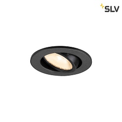 LED Deckeneinbauleuchte NEW TRIA 45, rund, 24, 4W, 3000K, 360lm, UGR<22, IK02, IP20, schwarz