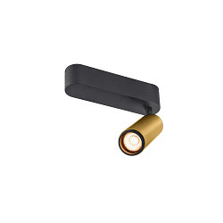 ceiling luminaire GRIP!M SINGLE IP20, gold, black, lacquered dimmable