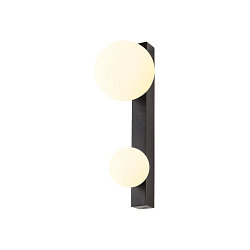 wall luminaire SUN WL DOUBLE round G9 IP20, black, lacquered dimmable