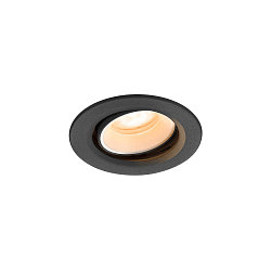 Apparecchio da incasso a soffitto NUMINOS MOVE XS rotondo, adatto a postazioni di lavoro VDU IP20, nero, bianco
