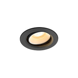 Apparecchio da incasso a soffitto NUMINOS MOVE XS rotondo, adatto a postazioni di lavoro VDU IP20, nero, bianco