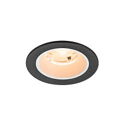 ceiling recessed luminaire NUMINOS S round, suitable for VDU workstation IP20, black, white, lacquered dimmable