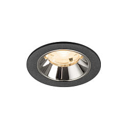 ceiling recessed luminaire NUMINOS S suitable for VDU workstation IP20, chrome, black dimmable