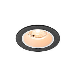 ceiling recessed luminaire NUMINOS S round, suitable for VDU workstation IP20, black, white, lacquered dimmable