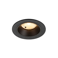 ceiling recessed luminaire NUMINOS S round, suitable for VDU workstation IP20, black, lacquered dimmable
