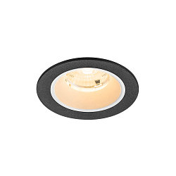 ceiling recessed luminaire NUMINOS S round, suitable for VDU workstation IP20, black, white, lacquered dimmable