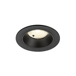 ceiling recessed luminaire NUMINOS S round, suitable for VDU workstation IP20, black, lacquered dimmable