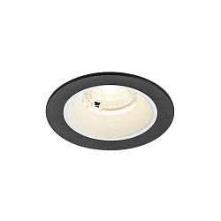 ceiling recessed luminaire NUMINOS S round, suitable for VDU workstation IP20, black, white, lacquered dimmable
