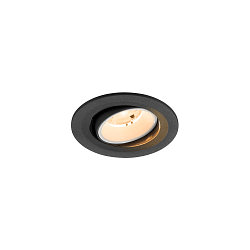 Apparecchio da incasso a soffitto NUMINOS MOVE S rotondo, adatto a postazioni di lavoro VDU IP20, nero, bianco
