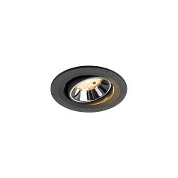 ceiling recessed luminaire NUMINOS MOVE S swivelling, suitable for VDU workstation IP20, chrome, black dimmable
