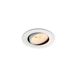 Apparecchio da incasso a soffitto NUMINOS MOVE S rotondo, adatto a postazioni di lavoro VDU IP20, bianco, laccato dimmerabile