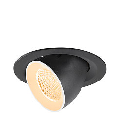 Apparecchio da incasso a soffitto NUMINOS GIMBLE M adatto a postazioni di lavoro VDU IP20, nero, bianco, laccato dimmerabile