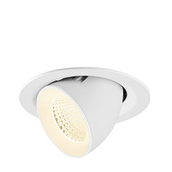 Apparecchio da incasso a soffitto NUMINOS GIMBLE M adatto a postazioni di lavoro VDU IP20, bianco, laccato dimmerabile