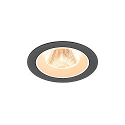 ceiling recessed luminaire NUMINOS M round, suitable for VDU workstation IP20, black, white, lacquered dimmable